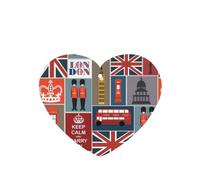 Poezjzw 4 piezas de símbolos de Inglaterra, aroma de lavanda, aroma de coche, forma de corazón, fragancia para colgar se aplica a zapatos de armario