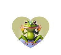 Poezjzw 4 piezas de The Funny Frog Doing Yoga Patrón de Lavanda Aroma Coche Forma de Corazón Fragancia Colgante Se aplica a Zapatos de Armario