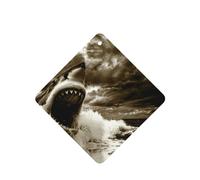 Poezjzw 4 piezas de tiburón en el mar, aroma de lavanda con aroma a coche, fragancia cuadrada para colgar se aplica a zapatos de armario