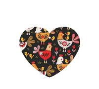 Poezjzw 6 piezas con bonito diseño de gallinas de gallo con aroma a lavanda, aroma de coche, forma de corazón, fragancia colgante que se aplica a los zapatos del armario