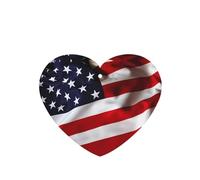 Poezjzw 6 piezas con diseño de bandera americana, aroma de lavanda, aroma de coche, forma de corazón, fragancia colgante que se aplica a zapatos de armario