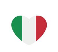 Poezjzw 6 piezas con diseño de bandera de Italia, aroma de lavanda, aroma de coche, forma de corazón, fragancia colgante que se aplica a zapatos de armario