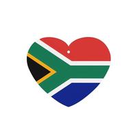 Poezjzw 6 piezas con diseño de bandera de Sudáfrica, aroma de lavanda, aroma de coche, forma de corazón, fragancia colgante que se aplica al armario y zapatos