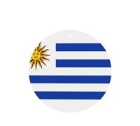 Poezjzw 6 piezas con diseño de bandera de Uruguay con aroma a lavanda para coche, forma redonda, fragancia colgante que se aplica a los zapatos del armario