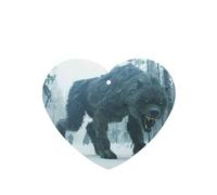 Poezjzw 6 piezas con diseño de bestias del bosque nevado, aroma de lavanda, aroma de coche, forma de corazón, fragancia colgante que se aplica al armario y zapatos