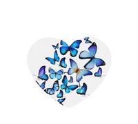 Poezjzw 6 piezas con diseño de mariposa azul, aroma de lavanda, aroma de coche, forma de corazón, fragancia colgante que se aplica a zapatos de armario