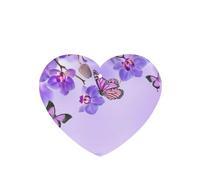 Poezjzw 6 piezas con diseño de mariposa morada, aroma de lavanda, aroma de coche, forma de corazón, fragancia colgante que se aplica a zapatos de armario