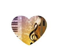 Poezjzw 6 piezas con diseño de música abstracta con aroma a lavanda, aroma de coche, forma de corazón, fragancia colgante que se aplica a los zapatos del armario