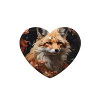 Poezjzw 6 piezas con diseño de zorro y flores con aroma a lavanda para coche, forma de corazón, fragancia colgante que se aplica a zapatos de armario