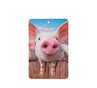 Poezjzw 6 piezas con divertido patrón de cerdo con aroma a lavanda, aroma de coche, rectangular, para colgar en zapatos de armario