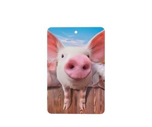 Poezjzw 6 piezas con divertido patrón de cerdo con aroma a lavanda, aroma de coche, rectangular, para colgar en zapatos de armario