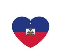 Poezjzw 6 piezas con patrón de bandera de Haití, aroma de lavanda, aroma de coche, forma de corazón, fragancia colgante que se aplica al armario de zapatos