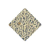 Poezjzw 6 piezas con patrón de mapa del tesoro del laberinto, aroma de lavanda, aroma de coche, fragancia cuadrada para colgar, se aplica a zapatos de armario