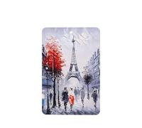 Poezjzw 6 piezas de árbol de la ciudad de París Torre Eiffel patrón artístico de lavanda aroma de coche rectangular colgante fragancia se aplica al armario zapato