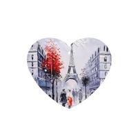 Poezjzw 6 piezas de árbol de la ciudad de París Torre Eiffel patrón artístico de lavanda aroma de coche en forma de corazón para colgar fragancia se aplica a zapatos de armario