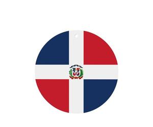 Poezjzw 6 piezas de aroma de lavanda con patrón de República Dominicana, aroma de coche, forma redonda, fragancia colgante que se aplica a zapatos de armario