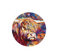 Poezjzw 6 piezas de aroma de vaca con aroma de lavanda para coche, forma redonda, fragancia colgante que se aplica a zapatos de armario