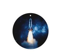 Poezjzw 6 piezas de cohete con patrón de lanzamiento de lavanda, aroma de coche, forma redonda, fragancia colgante que se aplica a zapatos de armario