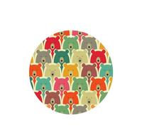 Poezjzw 6 piezas de coloridos osos con aroma a lavanda, aroma de coche, forma redonda, fragancia colgante que se aplica a los zapatos del armario