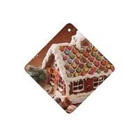 Poezjzw 6 piezas de diseño de casa de pueblo de Navidad, aroma de lavanda, aroma de coche, fragancia cuadrada para colgar se aplica a zapatos de armario