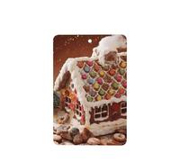 Poezjzw 6 piezas de diseño de casa de pueblo de Navidad, aroma de lavanda, aroma de coche, rectangular, fragancia para colgar se aplica a zapatos de armario