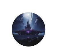 Poezjzw 6 piezas de diseño de nave espacial en el valle, aroma de lavanda, aroma de coche, forma redonda, fragancia colgante que se aplica a zapatos de armario