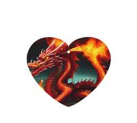 Poezjzw 6 piezas de Dragon King In Fire, aroma de lavanda, aroma de coche, en forma de corazón, fragancia para colgar se aplica a zapatos de armario