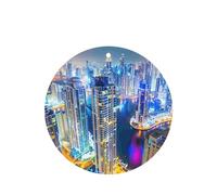 Poezjzw 6 piezas de espléndido patrón de ciudad con aroma a lavanda, aroma de coche, forma redonda, fragancia colgante que se aplica a los zapatos del armario