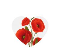 Poezjzw 6 piezas de flores de amapola, aroma de lavanda, aroma de coche, forma de corazón, fragancia para colgar se aplica a zapatos de armario