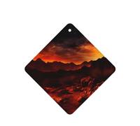 Poezjzw 6 piezas de fragancia cuadrada para colgar en el armario con aroma a lavanda y cielo rojo