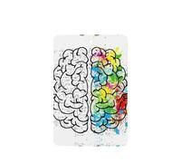 Poezjzw 6 piezas de imagen geométrica de cerebro con patrón científico, aroma de lavanda, aroma de coche, fragancia rectangular para colgar se aplica al armario de zapatos