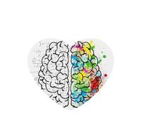 Poezjzw 6 piezas de imagen geométrica de cerebro con patrón científico, aroma de lavanda, aroma de coche, forma de corazón, fragancia colgante que se aplica a zapatos de armario