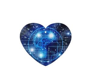 Poezjzw 6 piezas de inteligencia artificial con patrón de cerebro, aroma de lavanda, aroma de coche, forma de corazón, fragancia colgante que se aplica a los zapatos del armario