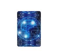 Poezjzw 6 piezas de inteligencia artificial con patrón de cerebro, aroma de lavanda, aroma de coche, rectangular, para colgar, se aplica a zapatos de armario