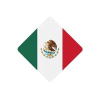 Poezjzw 6 piezas de la bandera de México con aroma a lavanda para coche, fragancia cuadrada para colgar se aplica a zapatos de armario