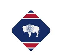 Poezjzw 6 piezas de la bandera del estado de Wyoming, aroma de lavanda, aroma de coche, fragancia cuadrada para colgar se aplica a zapatos de armario