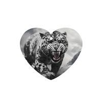 Poezjzw 6 piezas de leopardo de nieve en campo de hielo, aroma de lavanda, aroma de coche, forma de corazón, fragancia colgante se aplica a zapatos de armario