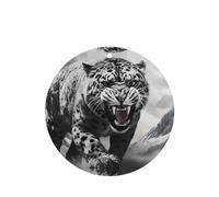 Poezjzw 6 piezas de leopardo de nieve en campo de hielo, aroma de lavanda, aroma de coche, forma redonda, fragancia colgante se aplica a zapatos de armario