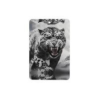 Poezjzw 6 piezas de leopardo de nieve en campo de hielo, aroma de lavanda, aroma de coche, rectangular, fragancia para colgar se aplica a zapatos de armario