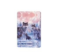 Poezjzw 6 piezas de lobos con diseño familiar de lavanda, aroma de coche, fragancia rectangular para colgar se aplica a zapatos de armario