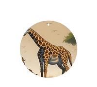 Poezjzw 6 piezas de madre e hijo con patrón de jirafa, aroma de lavanda, aroma de coche, forma redonda, fragancia para colgar se aplica a zapatos de armario