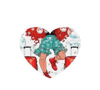 Poezjzw 6 piezas de maleta roja con patrón de lavanda, aroma de coche, forma de corazón, fragancia para colgar se aplica al armario y zapatos