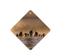 Poezjzw 6 piezas de muchos patrones de zombi con aroma a lavanda para coche, fragancia cuadrada para colgar se aplica a zapatos de armario