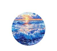 Poezjzw 6 piezas de olas de mar con hermoso patrón de luz, aroma de lavanda, aroma de coche, forma redonda, fragancia para colgar se aplica a zapatos de armario