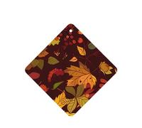 Poezjzw 6 piezas de otoño con patrón de hojas de lavanda aroma de coche cuadrado colgante fragancia se aplica a zapatos de armario