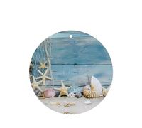 Poezjzw 6 piezas de patrón de estrella de mar de concha con aroma a lavanda, aroma de coche, forma redonda, fragancia para colgar se aplica a zapatos de armario