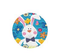 Poezjzw 6 piezas de primavera feliz Pascua patrón de lavanda aroma coche forma redonda colgante fragancia se aplica a zapatos de armario