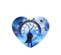 Poezjzw 6 piezas de reloj de ciencia ficción con patrón de lavanda con aroma a coche en forma de corazón para colgar fragancias que se aplican a los zapatos del armario