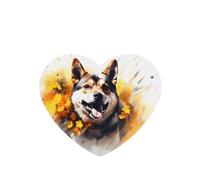 Poezjzw 6 piezas de Shiba Inu Chasing Flowers Pattern Lavanda Aroma Car Aroma Forma de corazón Fragancia colgante se aplica al armario zapato