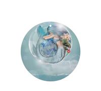 Poezjzw 6 piezas de sirena (3) patrón de lavanda aroma de coche forma redonda colgante fragancia se aplica a zapatos de armario